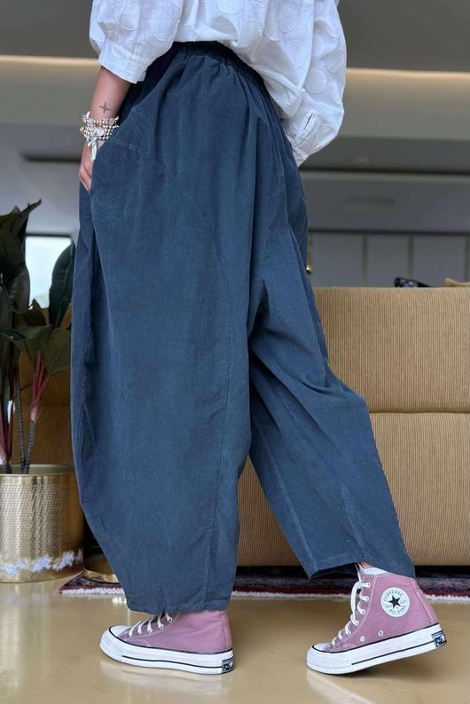 Made in Italy Cooper Needlecord Sia Pant Charcoal
